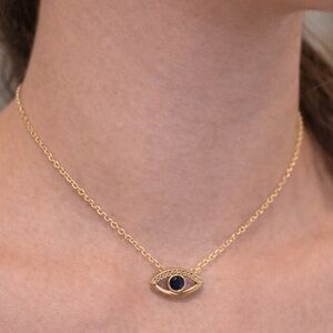 Evil eye crystal necklace NEW